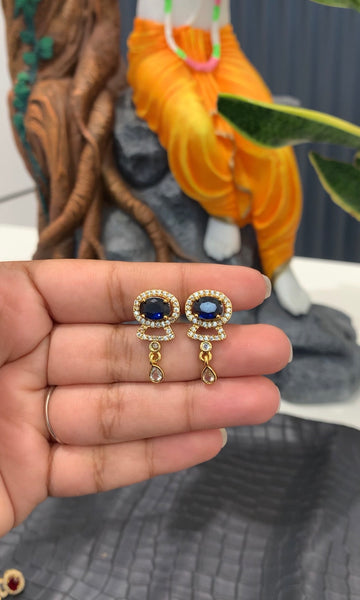 Beautiful blue stone screwback studs