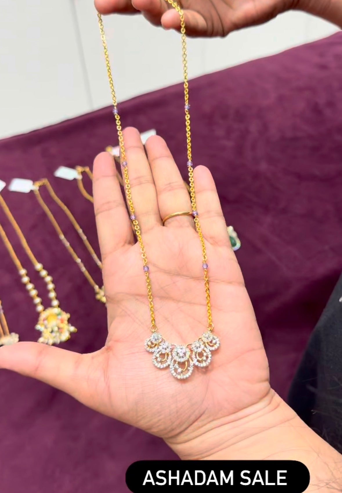 Beautiful GJ Locket with Customised Chandraharam Chain