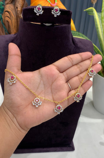 Beautiful Simple chandraharam Chain