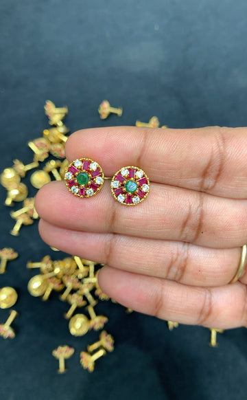 Beautiful daily wear studs with screw back