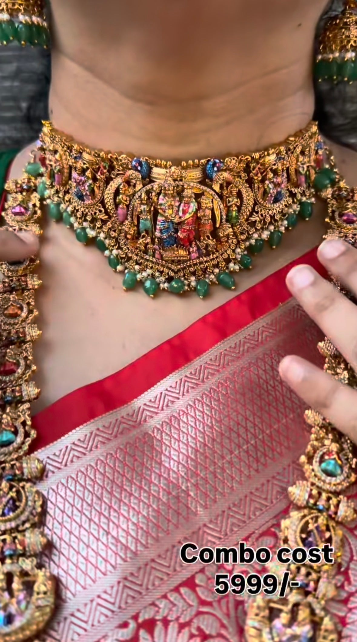 Beautiful meenakari bridal set