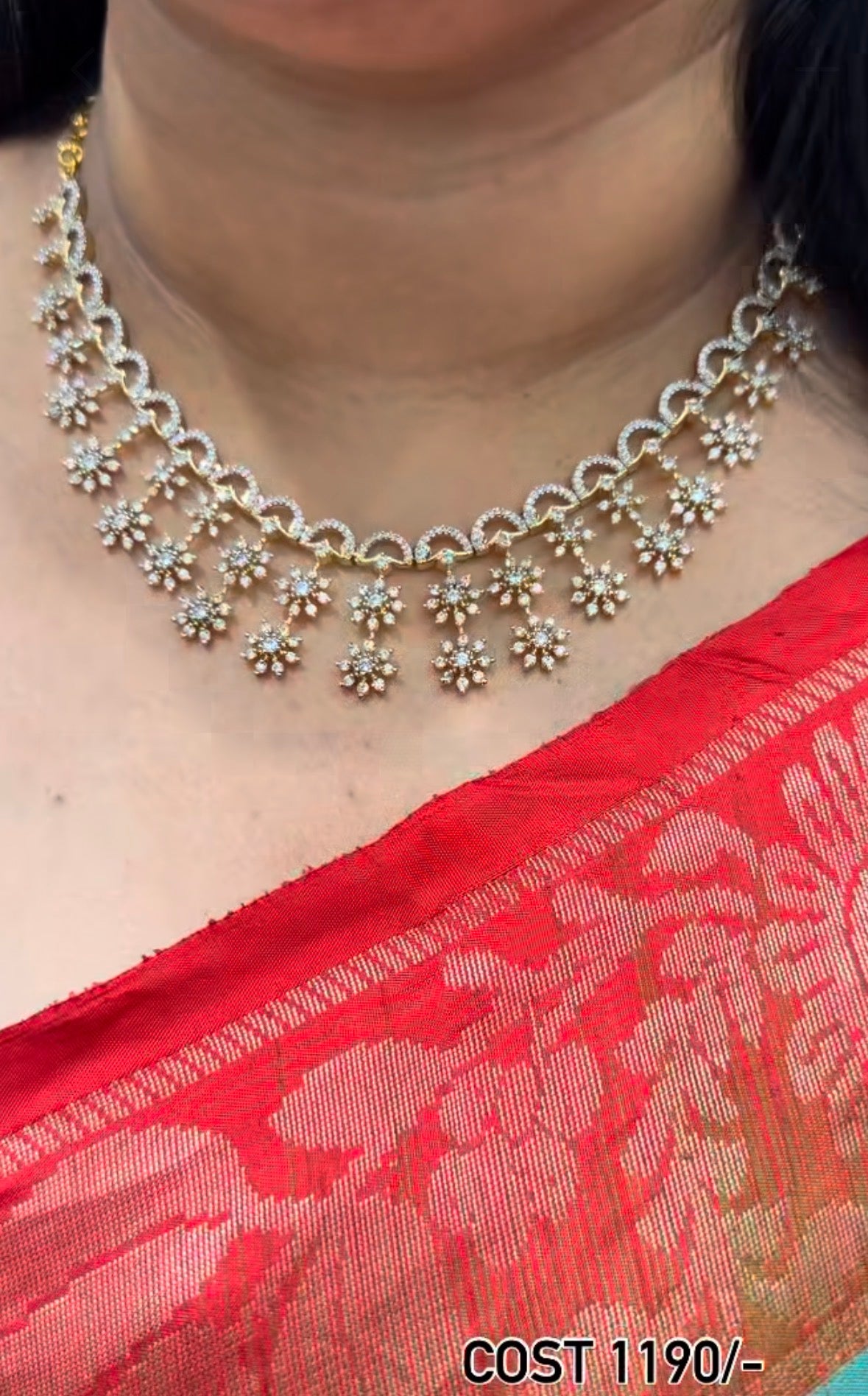 Beautiful party wear  GJ polish  simple necklace