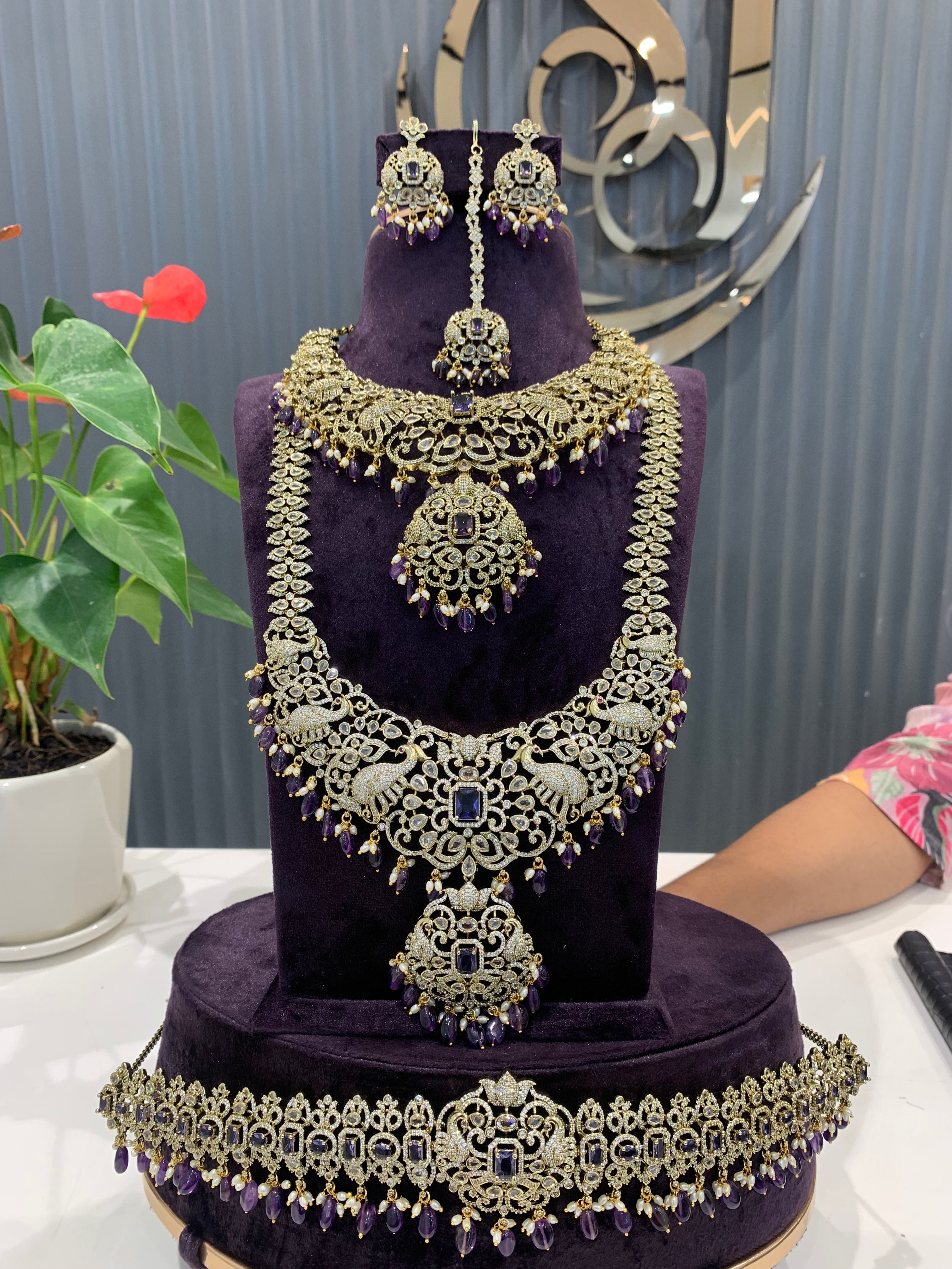 Beautiful  voilet stone combo set