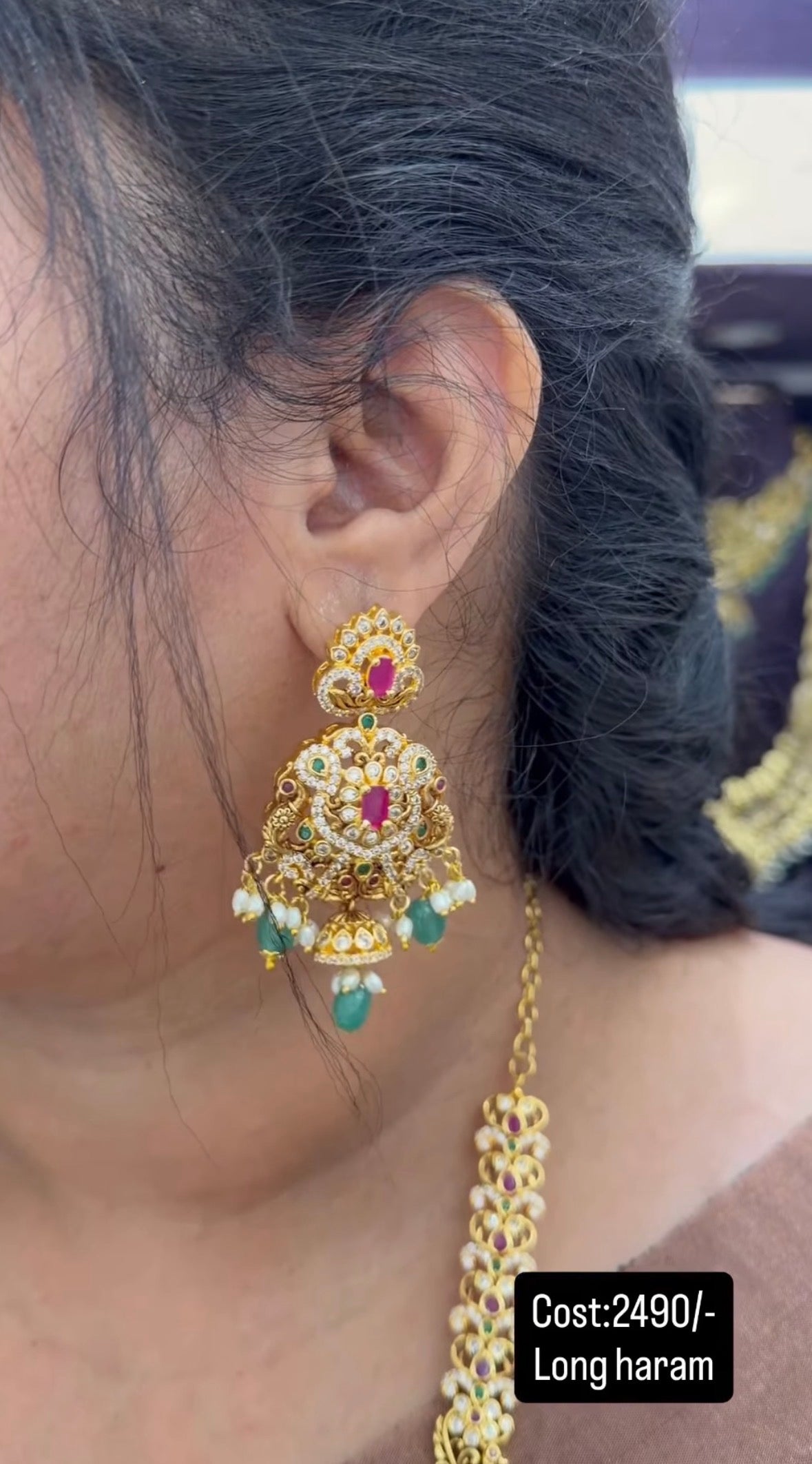Beautiful customised long nakshi haram