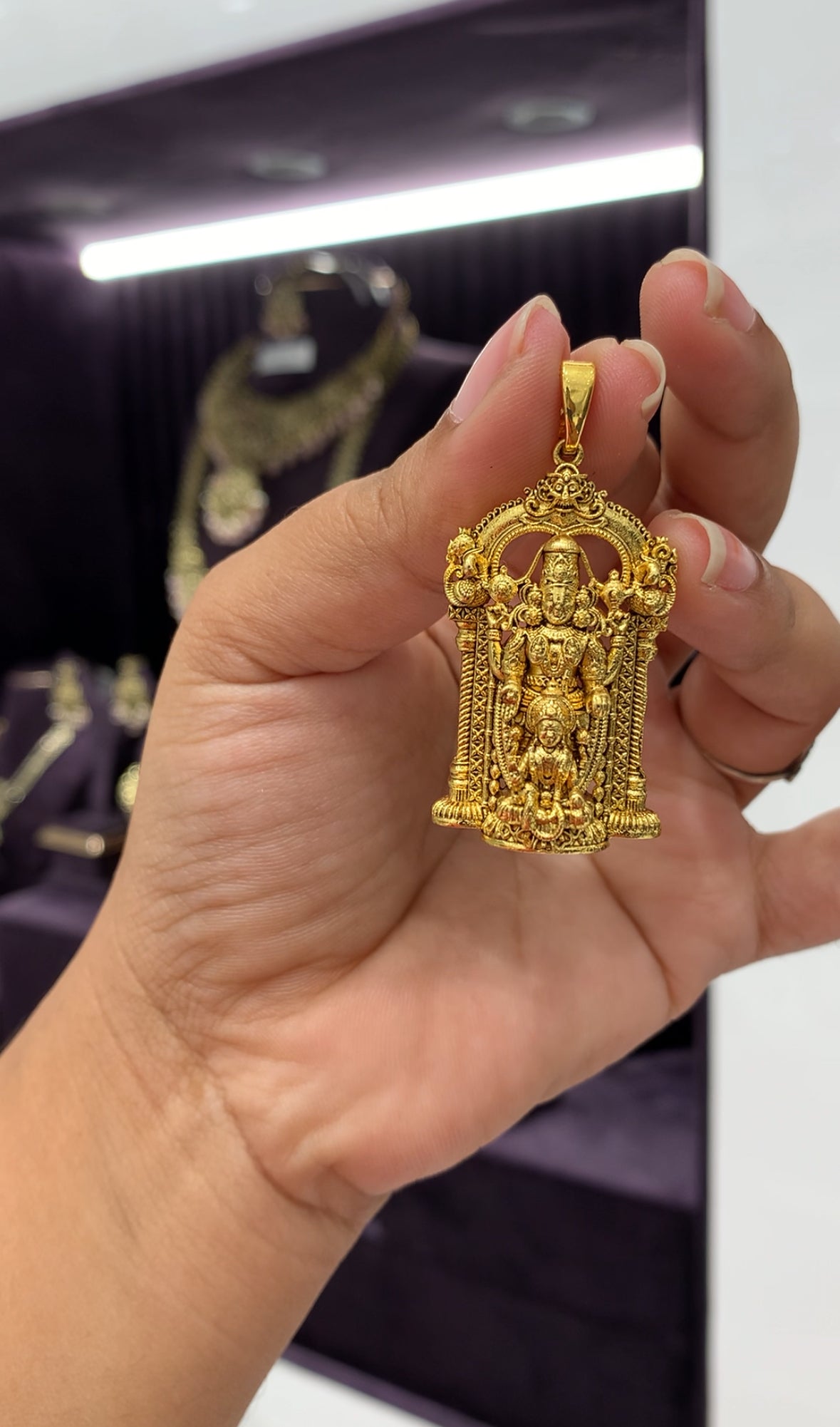 Traditional lord balaji pendant with hook