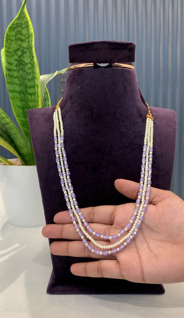 Beautiful customised lavender beads crystal beads set