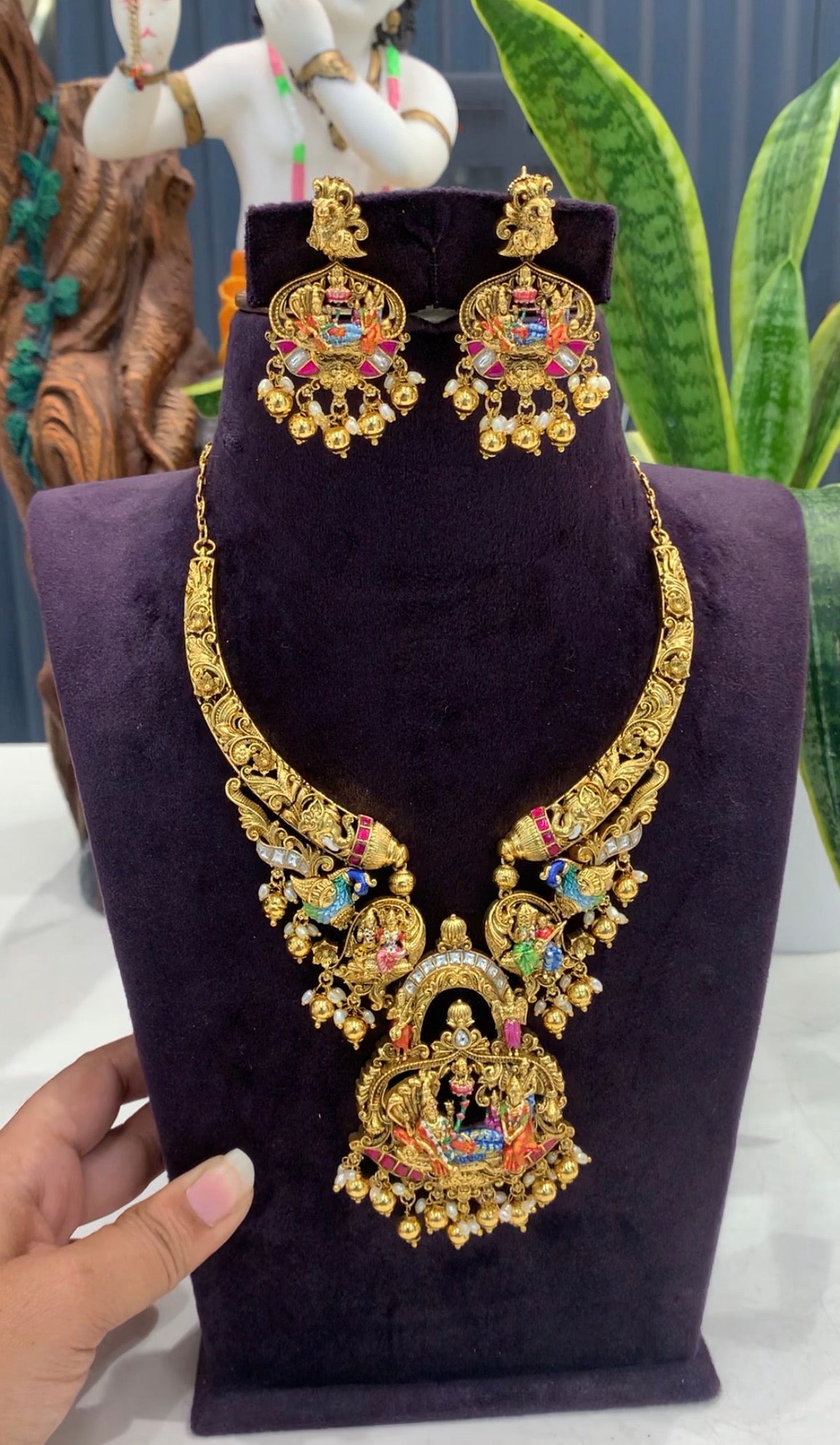 Beautiful meenakari necklace