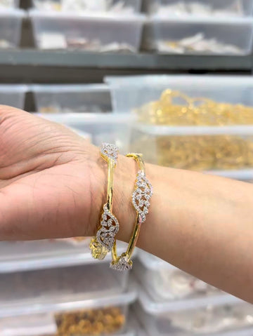 Beautiful diamond replica bangles