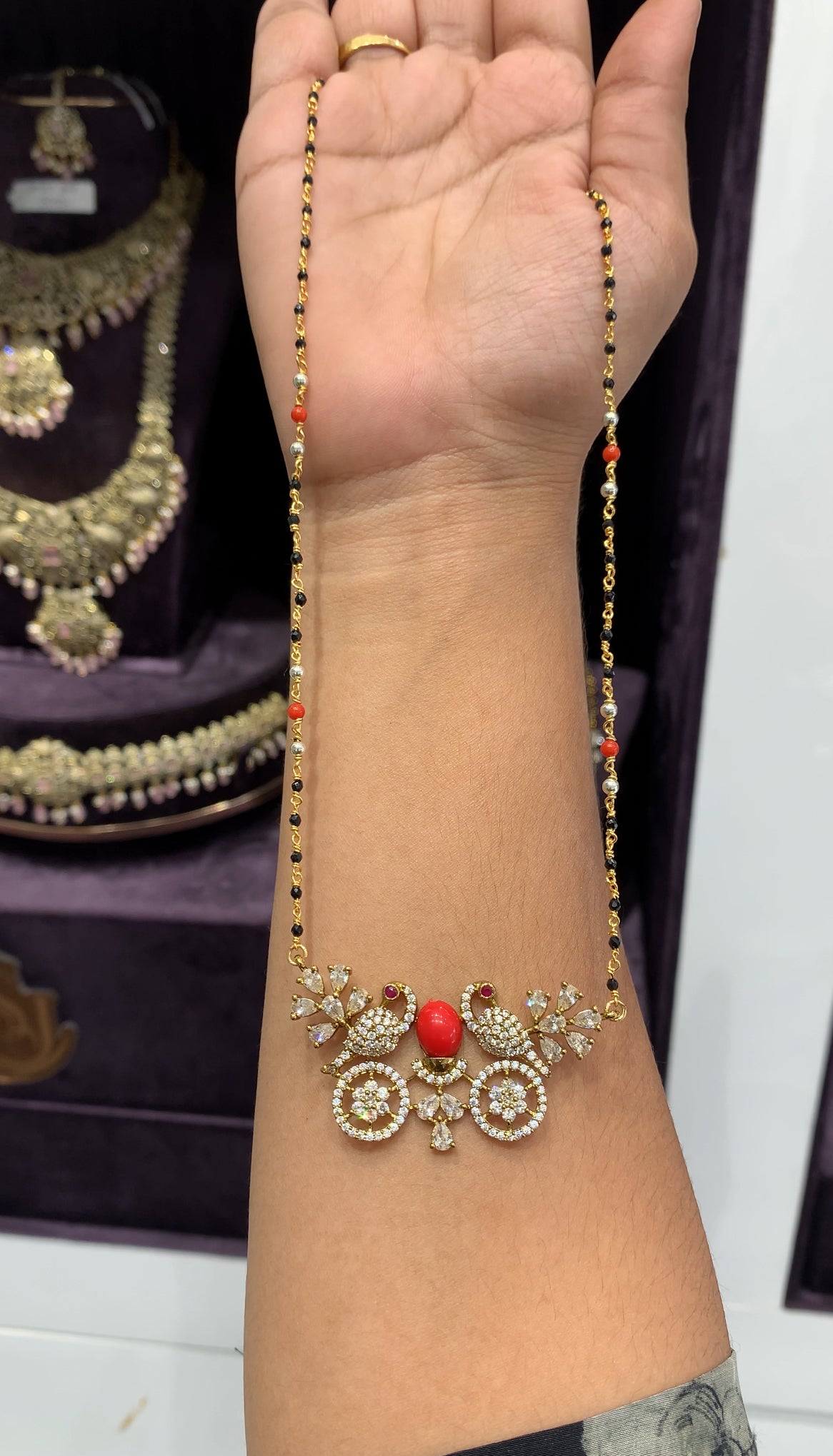 Beautiful coral blackbeads