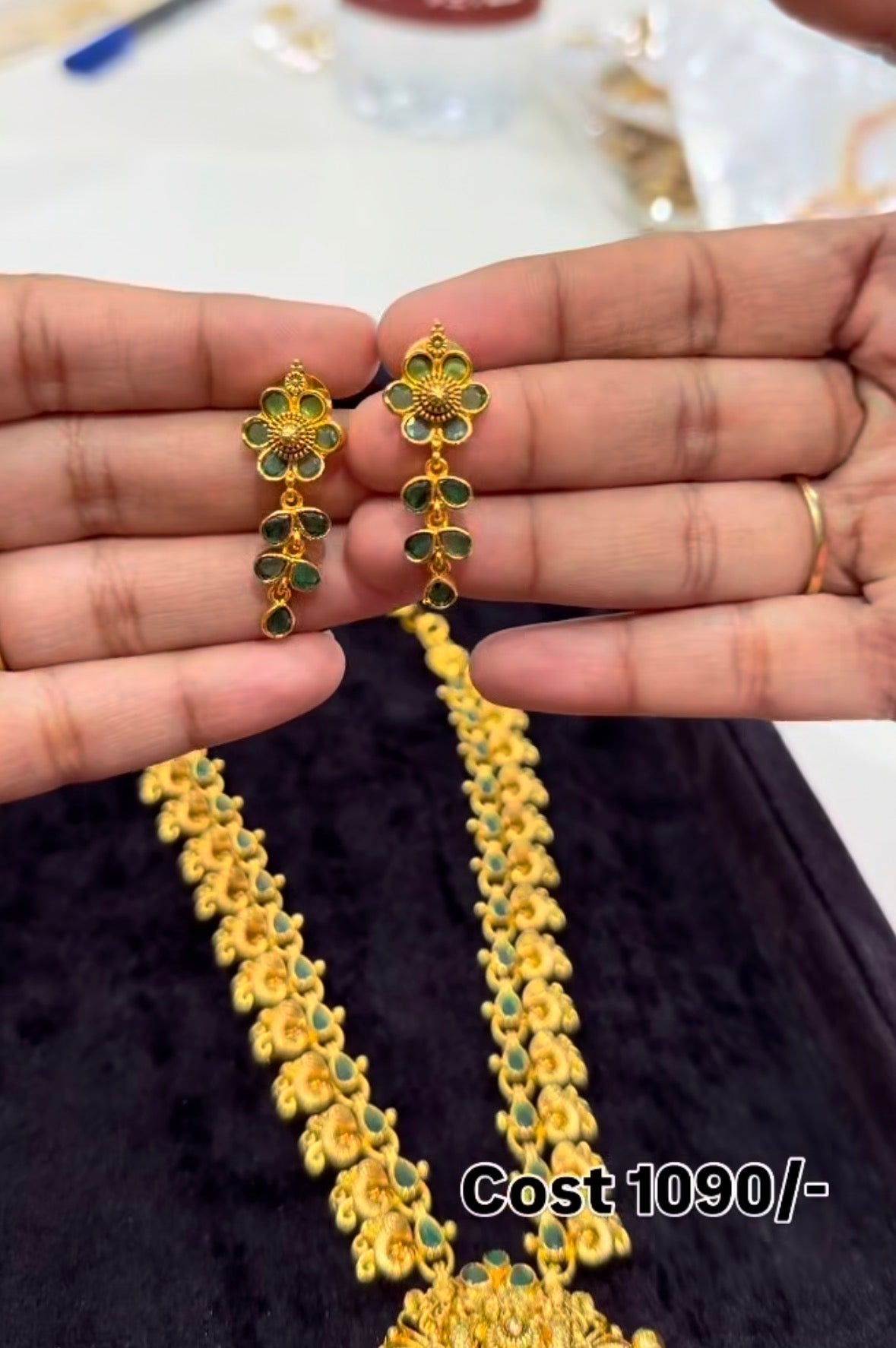Beautiful green stone necklace
