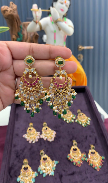 Beautiful customised chandbali earrings