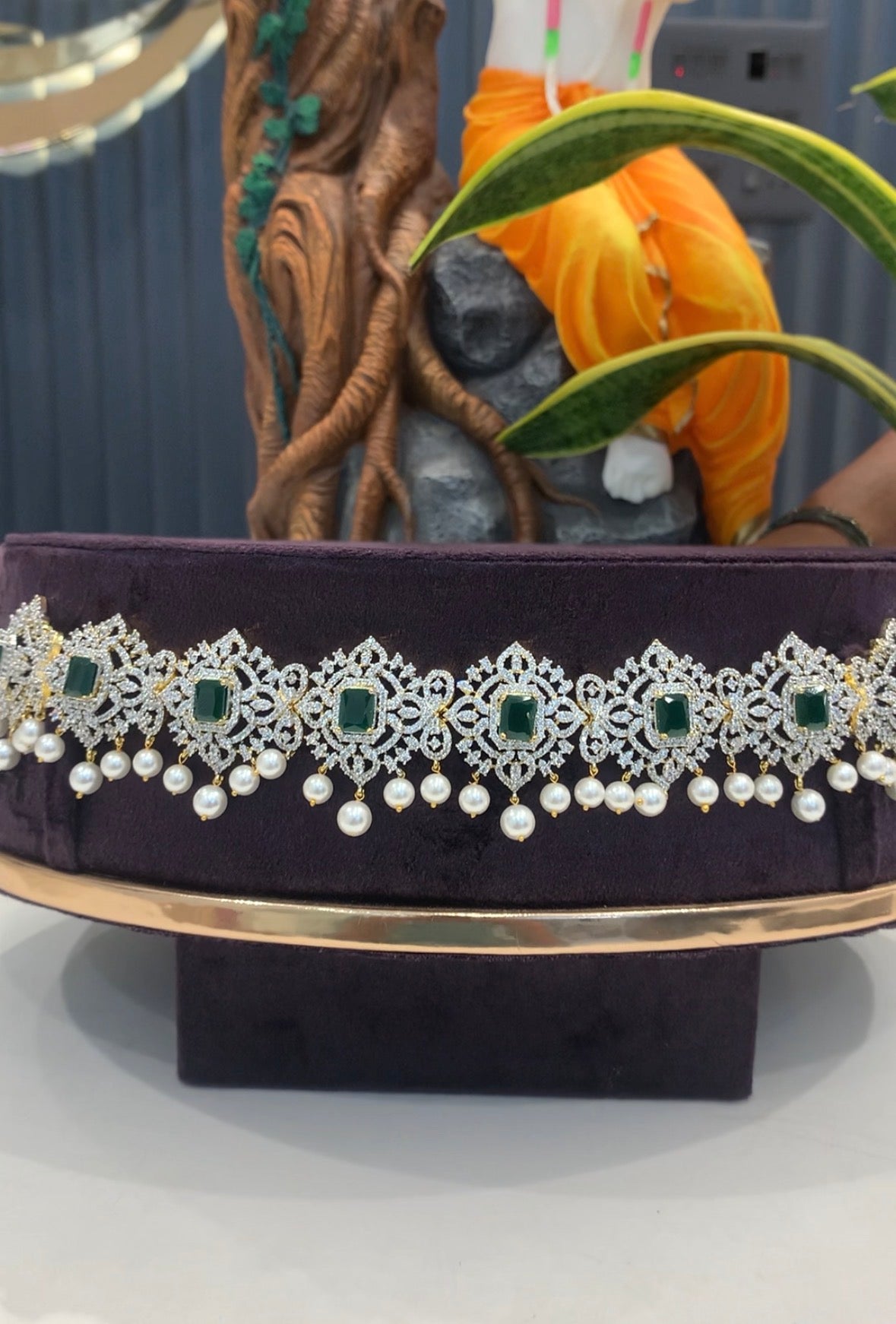 Beautiful GJ polish chain vaddanam