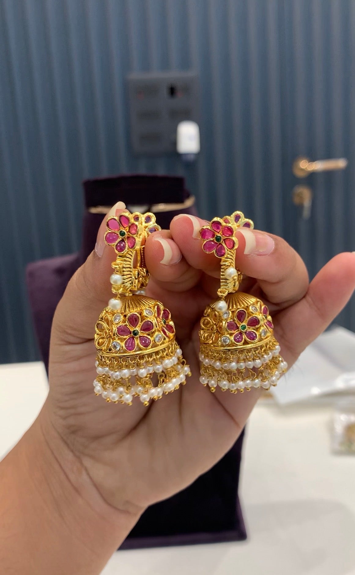Beautiful makara kundhanalu jumkies