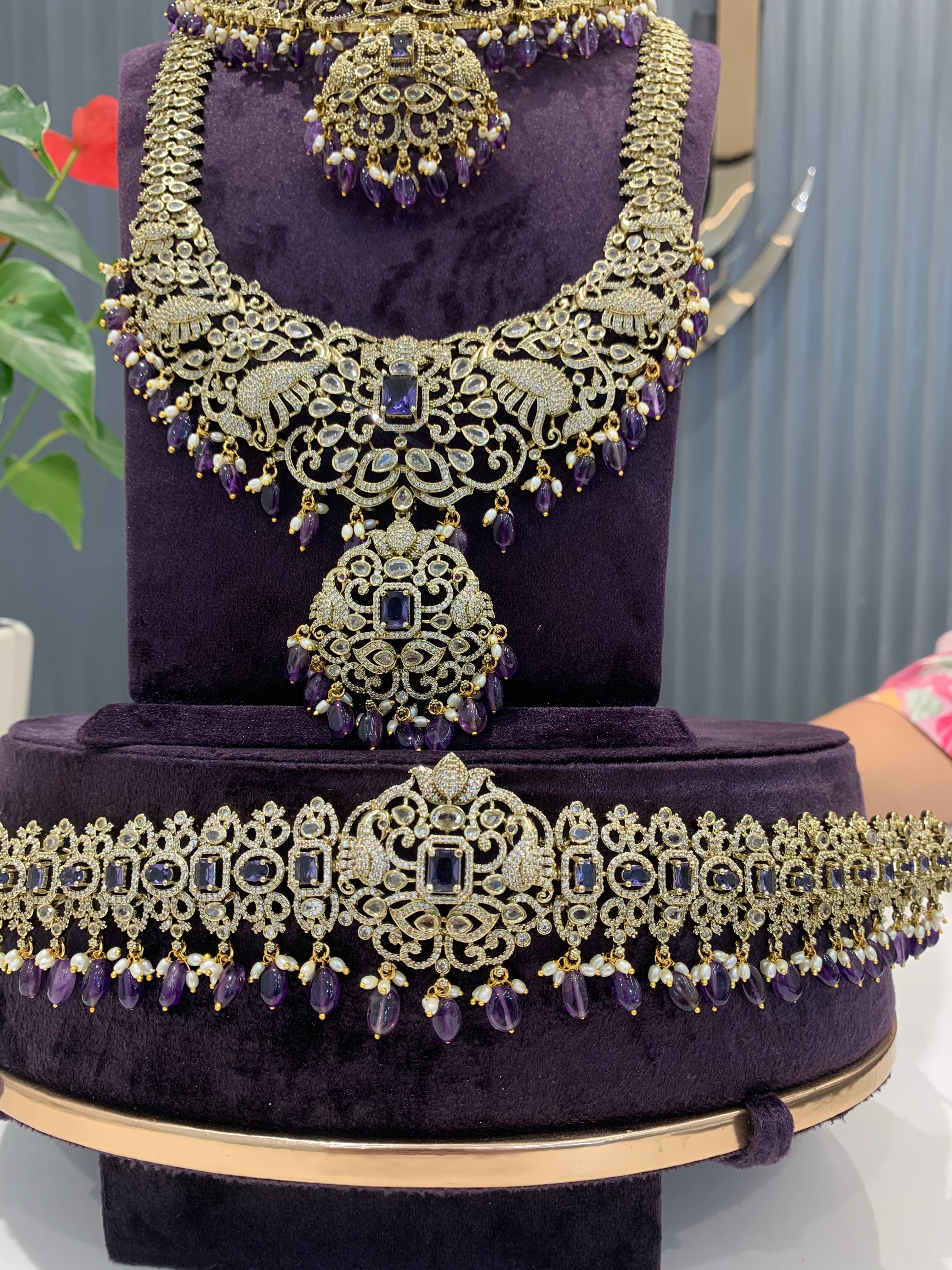 Beautiful  voilet stone combo set