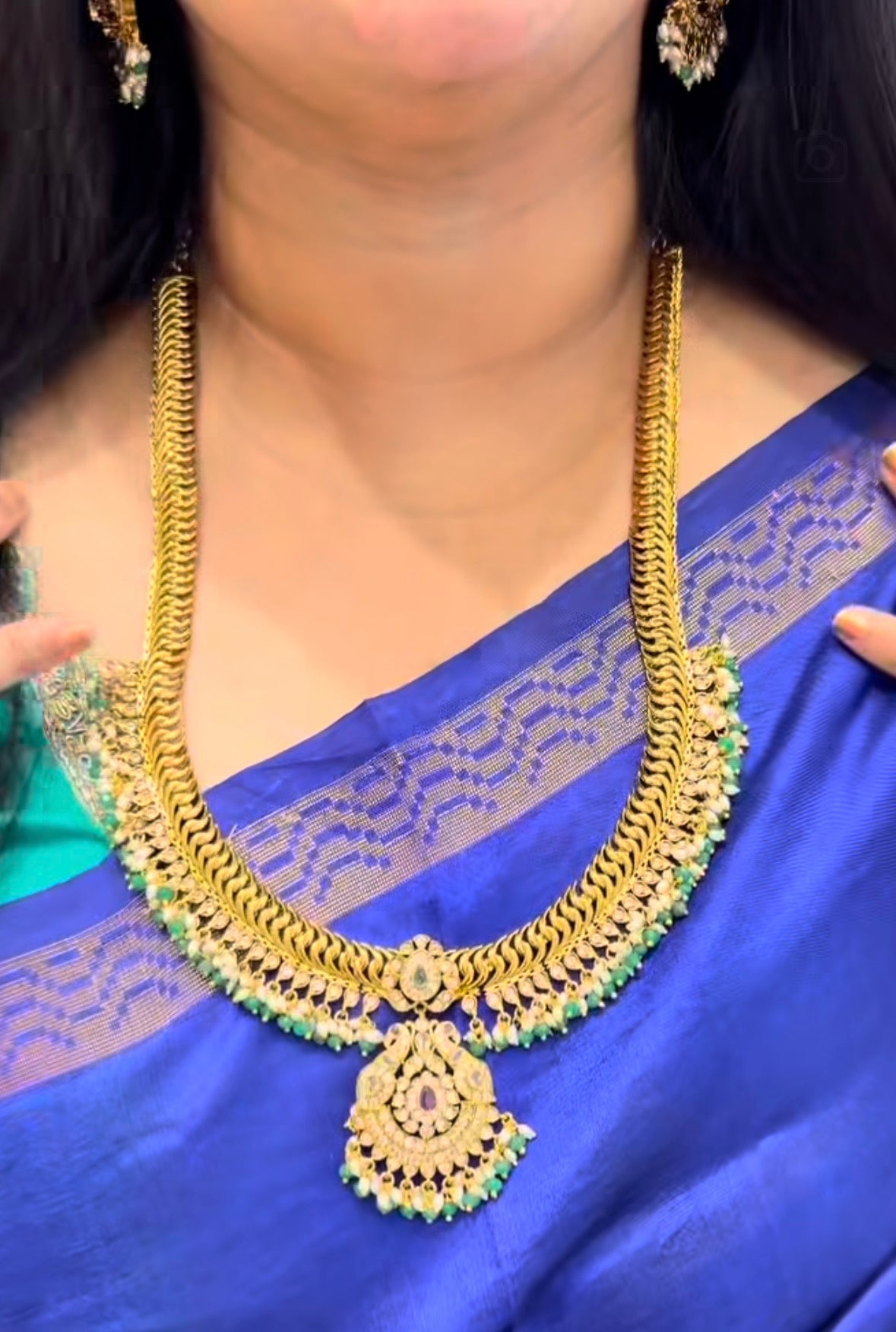 Beautiful New Jilebi Haram With Pushback Earrings