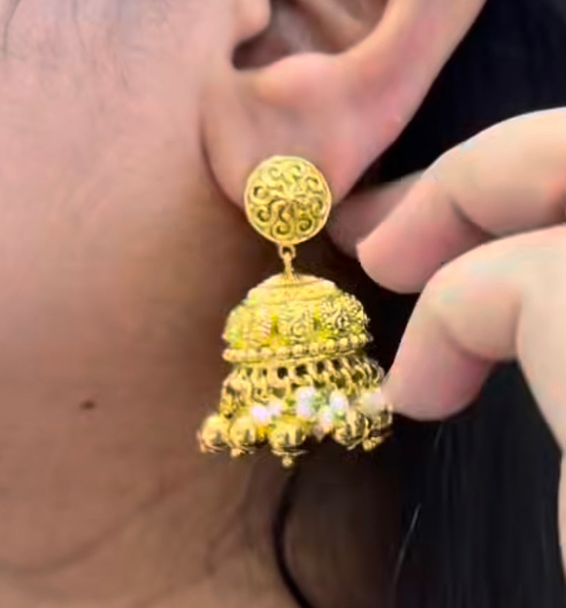 Beautiful Jadav Kanti Necklace Without GodMotive With Earrings