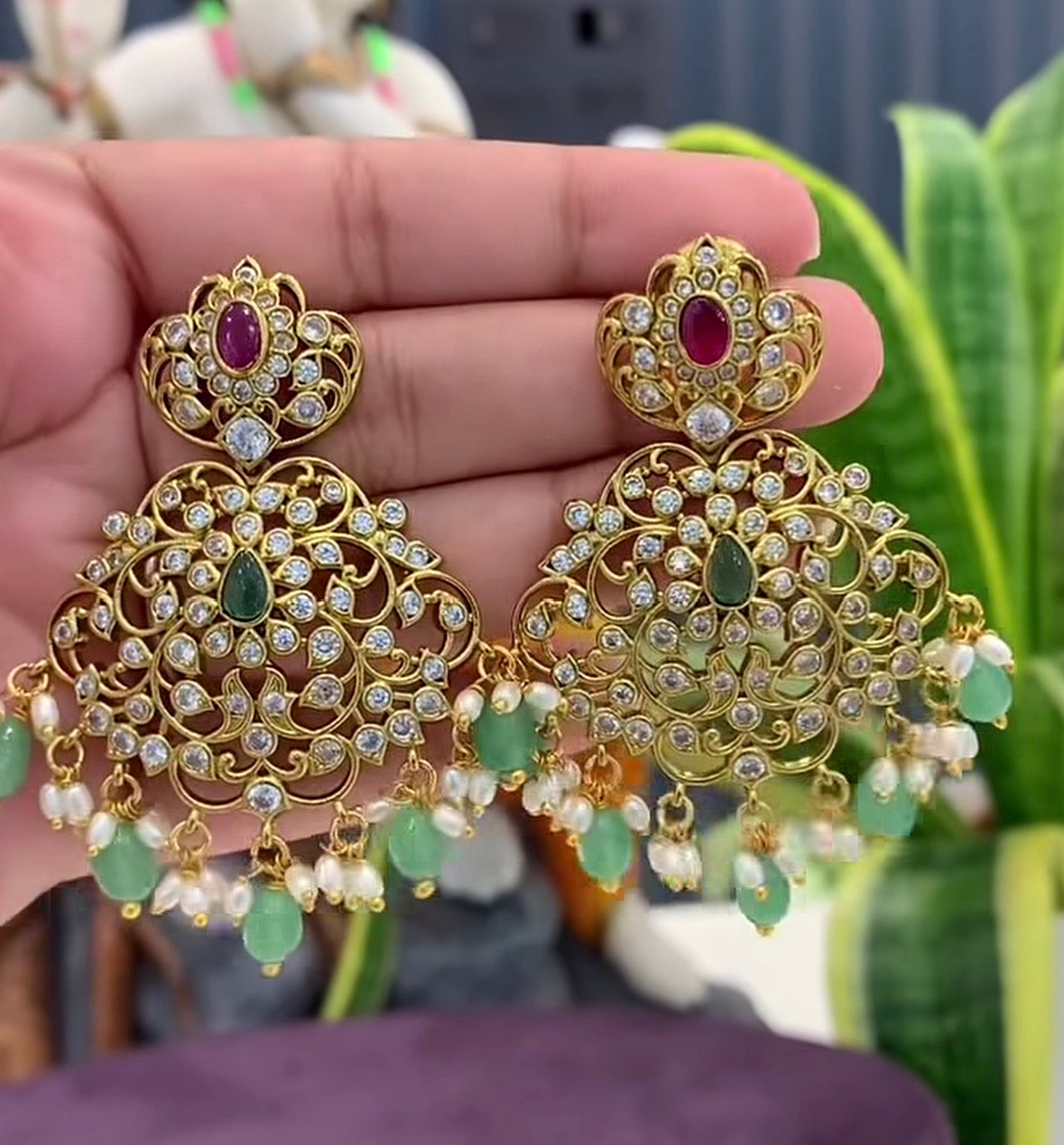 Beautiful Earrings with Pushback