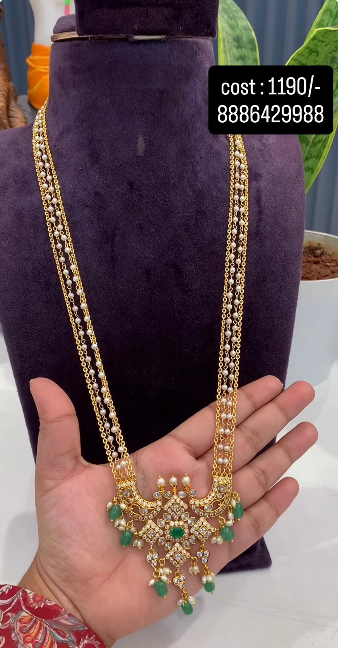 Beautiful Locket With Customised Chandraharam Chain