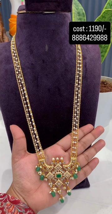 Beautiful Locket With Customised Chandraharam Chain