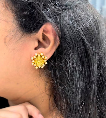 Beautiful Lakshmidevi studs with pushback