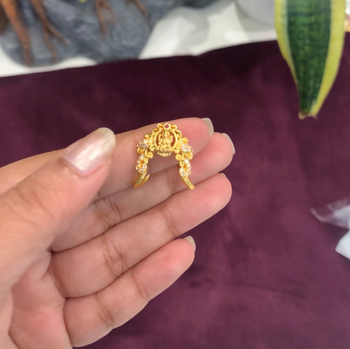 Beautiful Lakshmidevi Vanki Ring