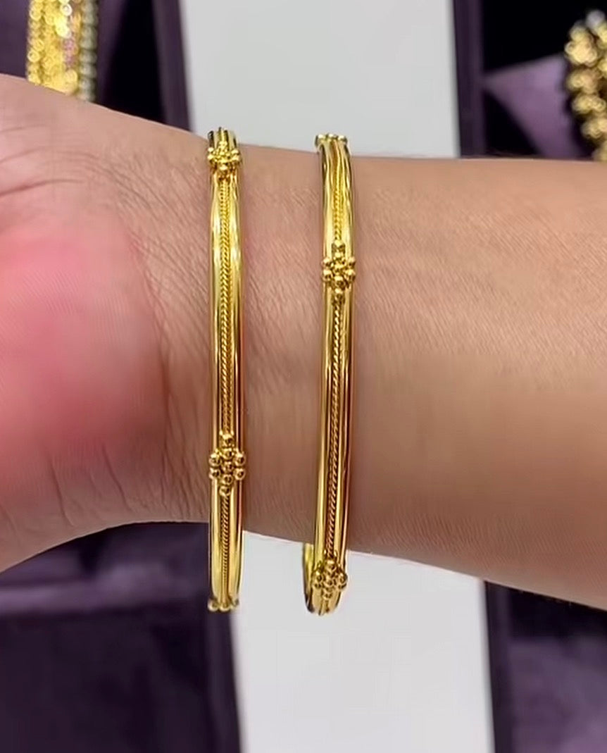 Beautiful Daily wear Gold Bangels ( Set of 2 )