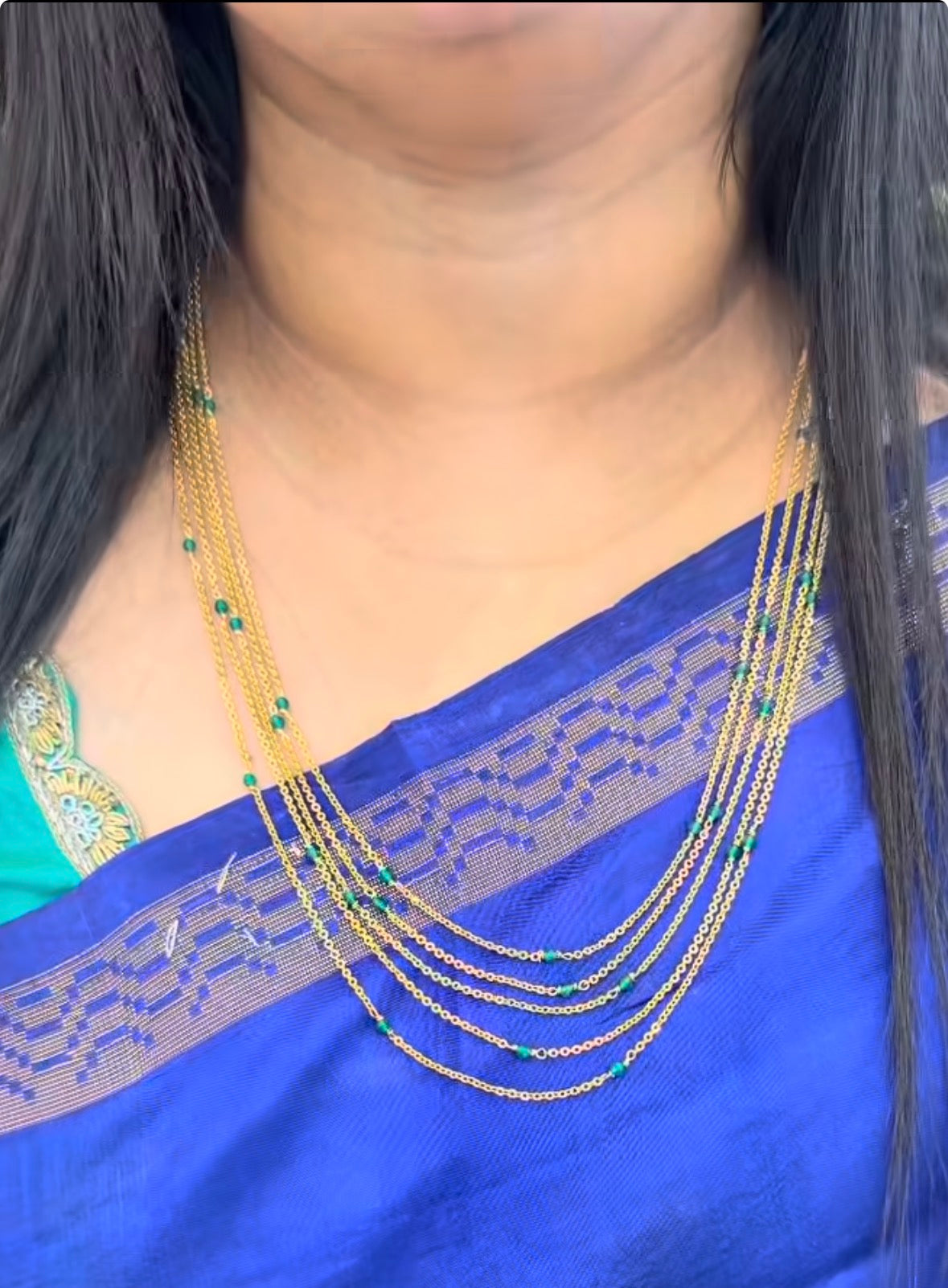 Beautiful Customised 5 Line Chandraharam Chain