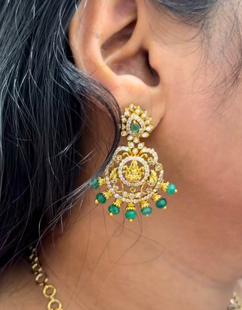 Beautiful New Lakshmidevi Kanti Pattern Necklace With Earrings