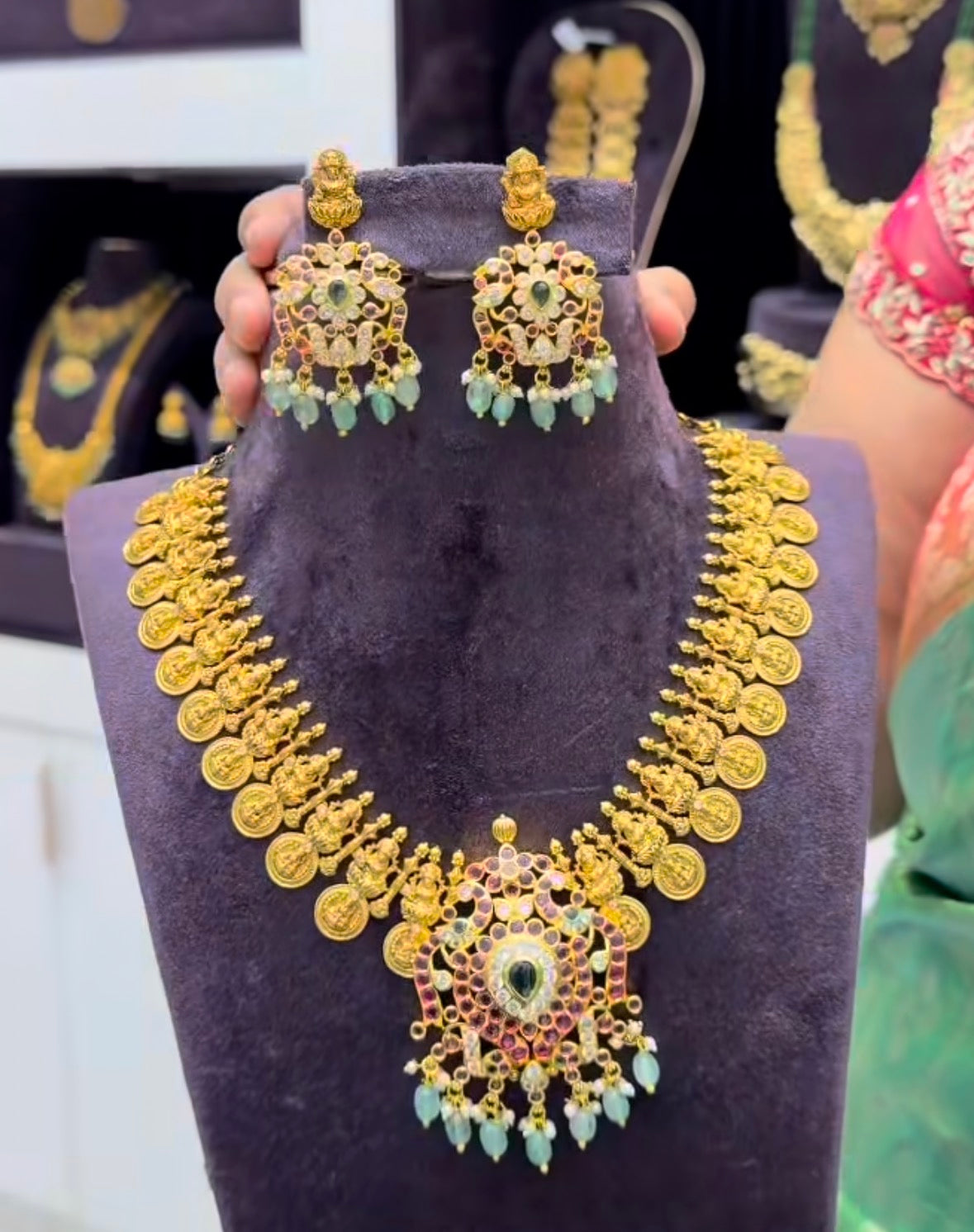 Beautiful Pota Stone Kasu COMBO without GodMotive & Back Adjustable Rings