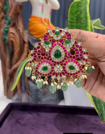 Beautiful Jadav Kundhan HeadSet With Back Hook