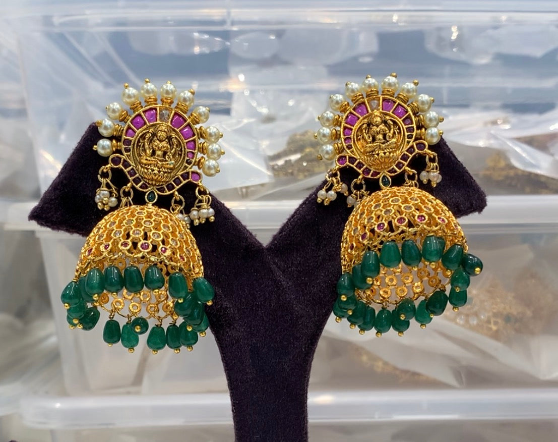Beautiful Big Lakshmidevi Jumkies ( Offer Price )