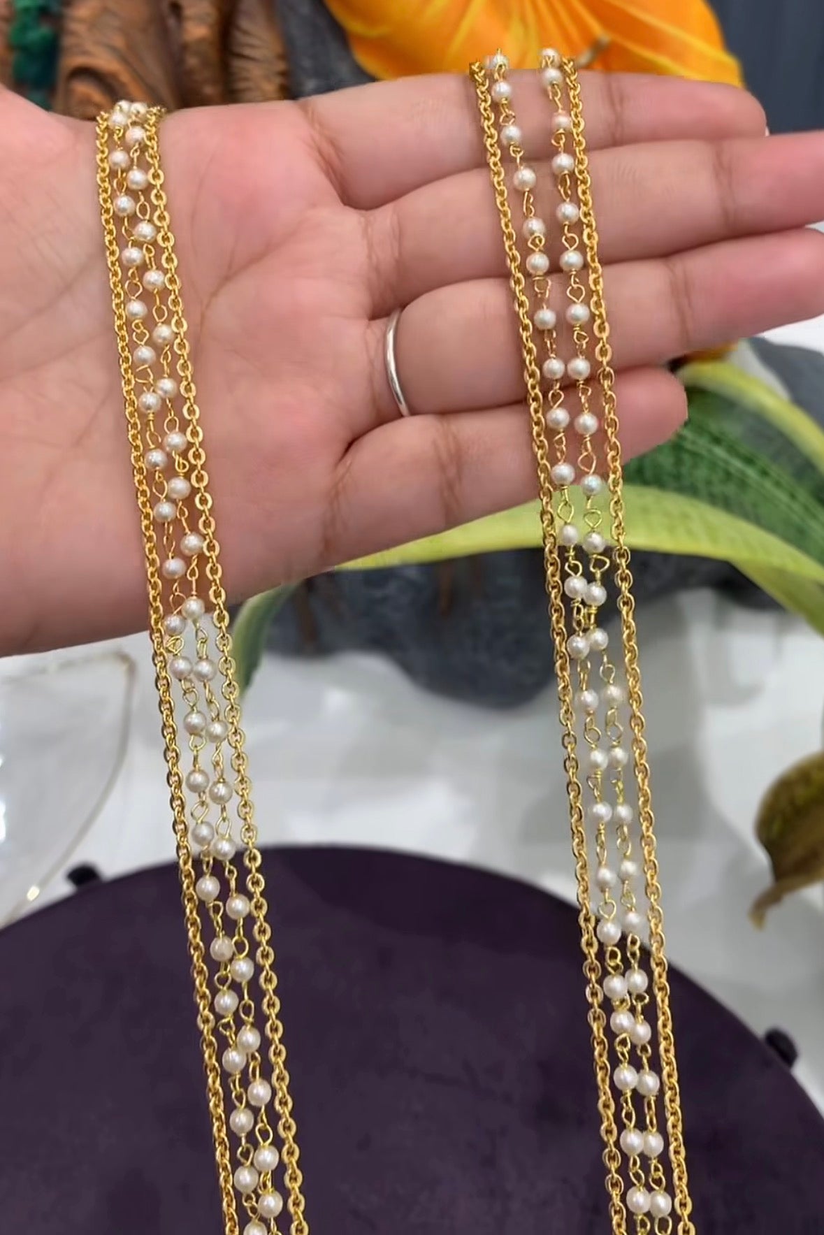 Beautiful Locket With Customised Chandraharam Chain