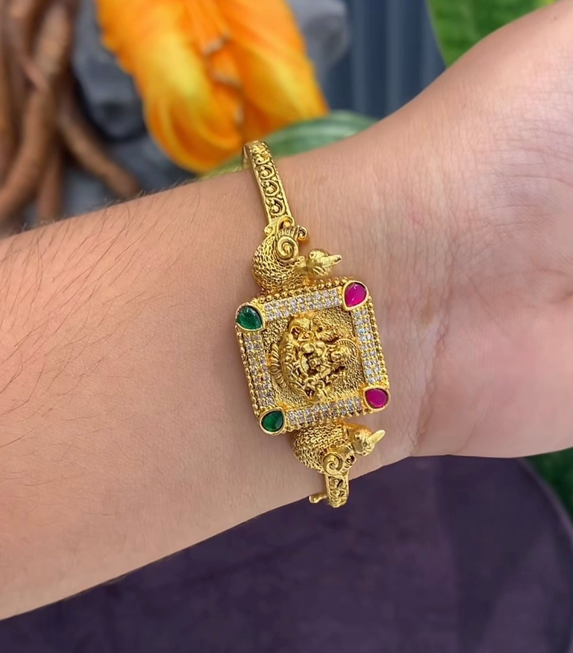 Beautiful Lakshmidevi Openable Bracelet