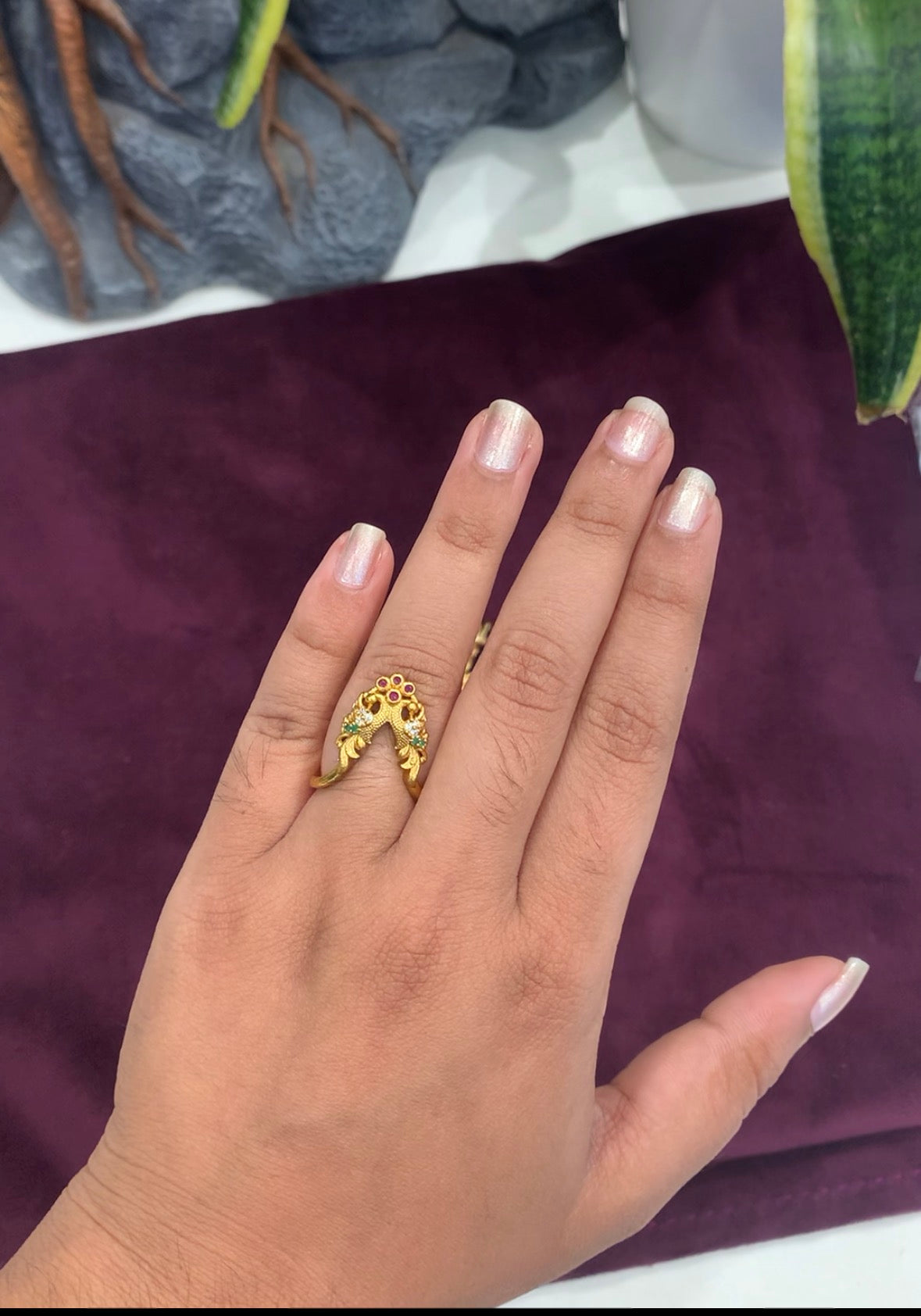 Beautiful peacock Style Vanki Ring