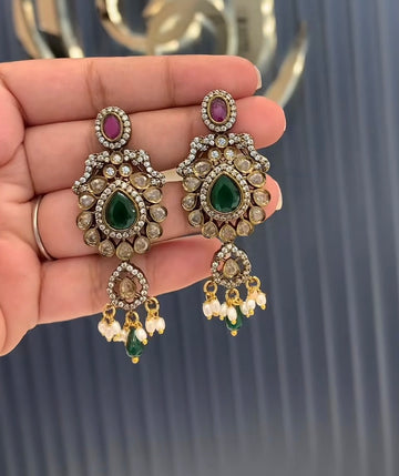 Beautiful Mehandhi Victoria Polish Earrings