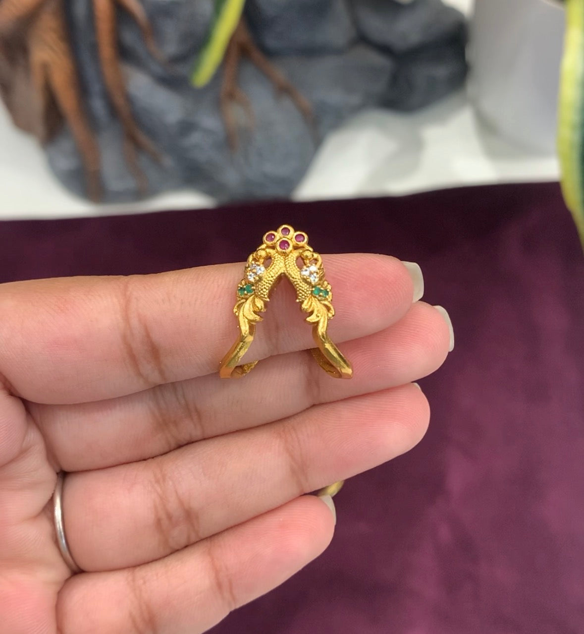 Beautiful peacock Style Vanki Ring