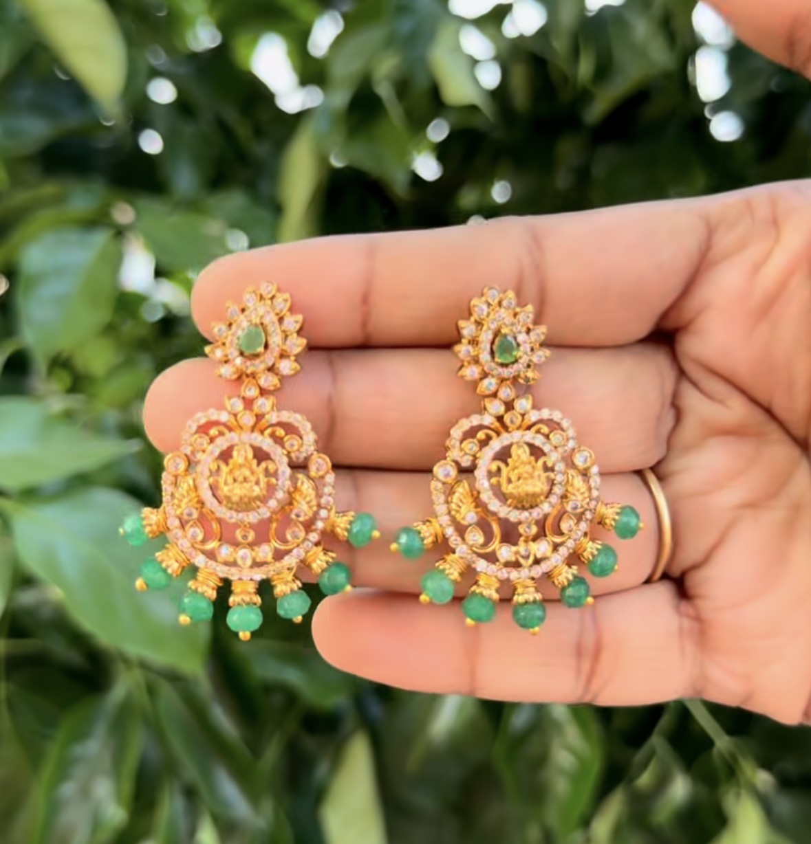 Beautiful New Lakshmidevi Kanti Pattern Necklace With Earrings