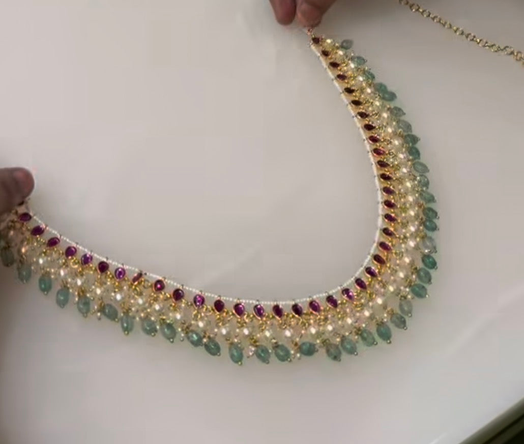 Beautiful Jadav Drops Malla ( 22 inches )prebook 15 days
