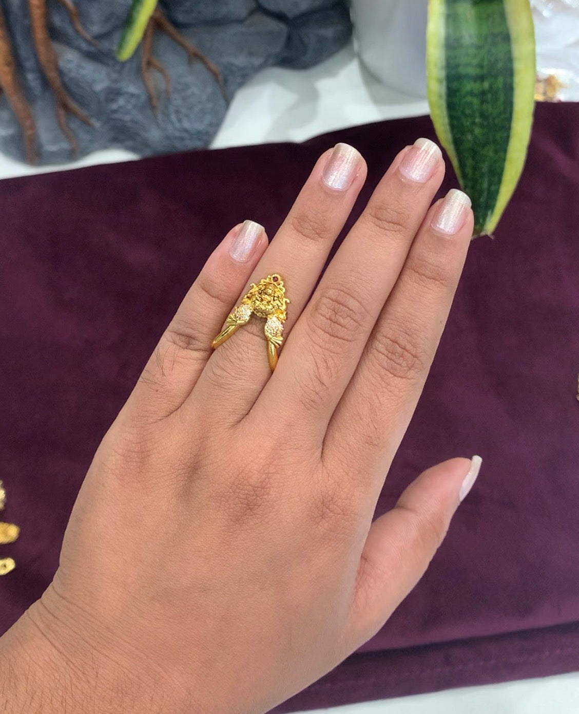 Beautiful Lakshmidevi Vanki Ring
