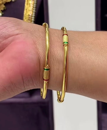 Beautiful Daily wear Gold Bangels ( Set of 2 )