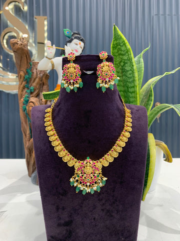 Beautiful jadav kasula necklace