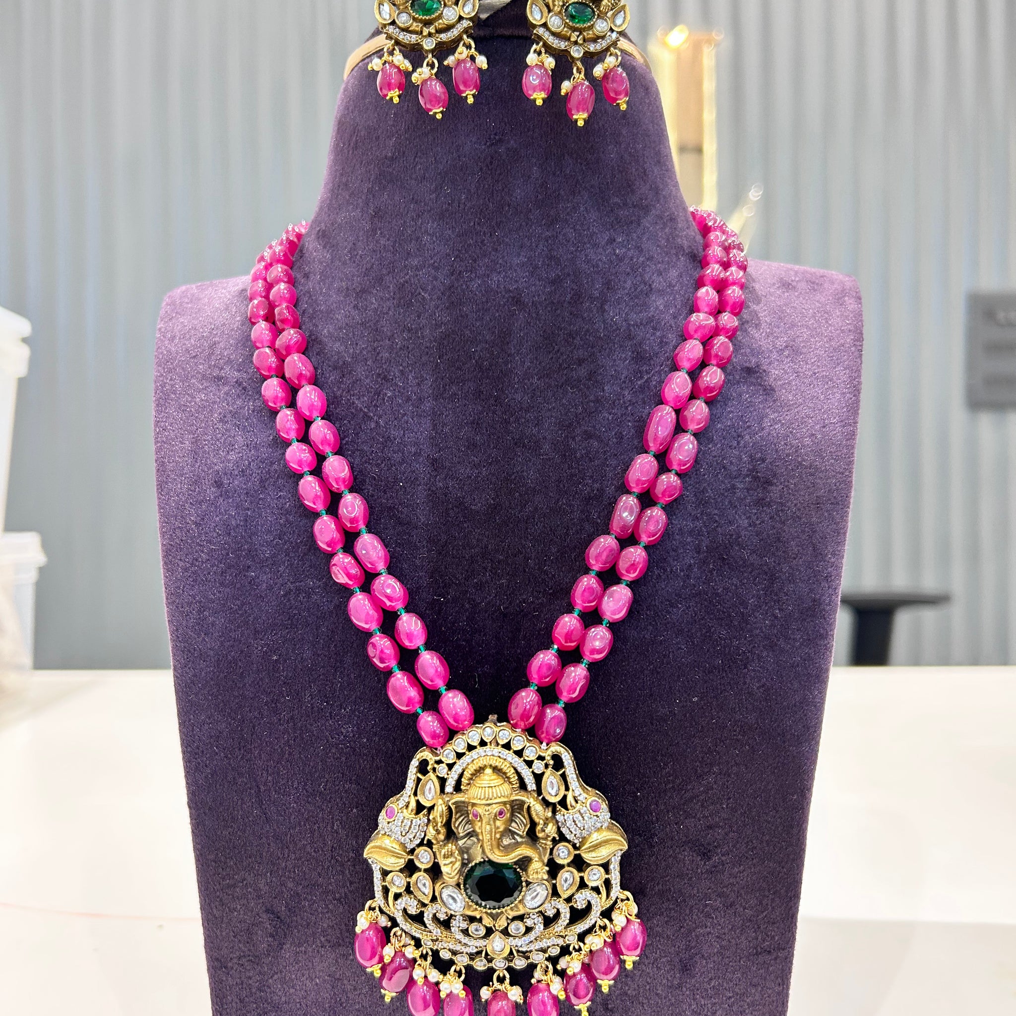 Beautiful beads set with earrings