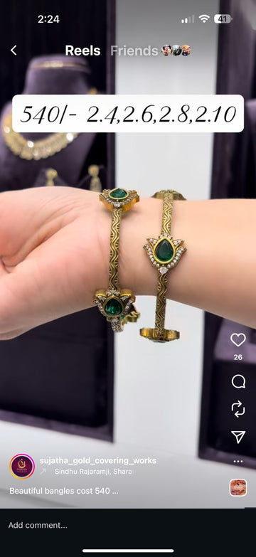 CZ MEHANDI BANGLES
