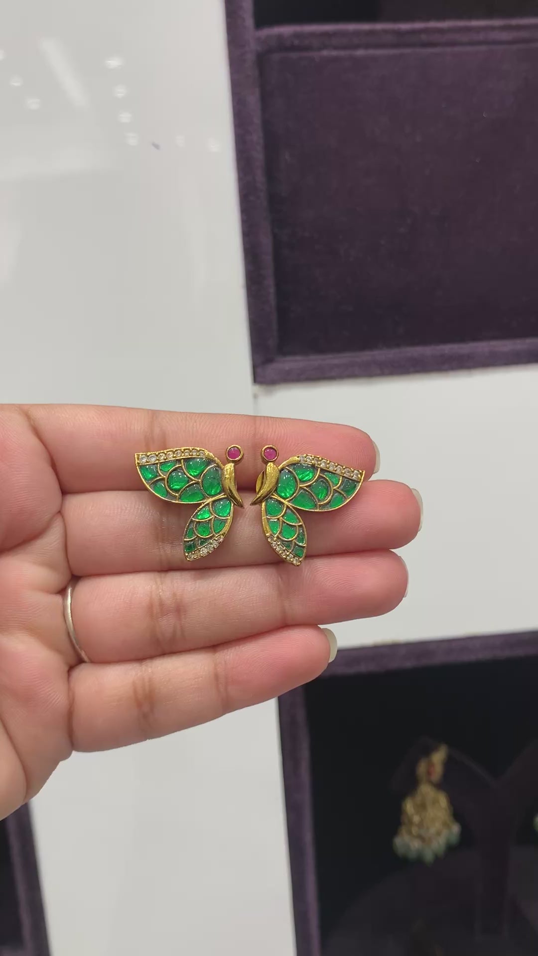 Beautiful trendy butterfly earrings