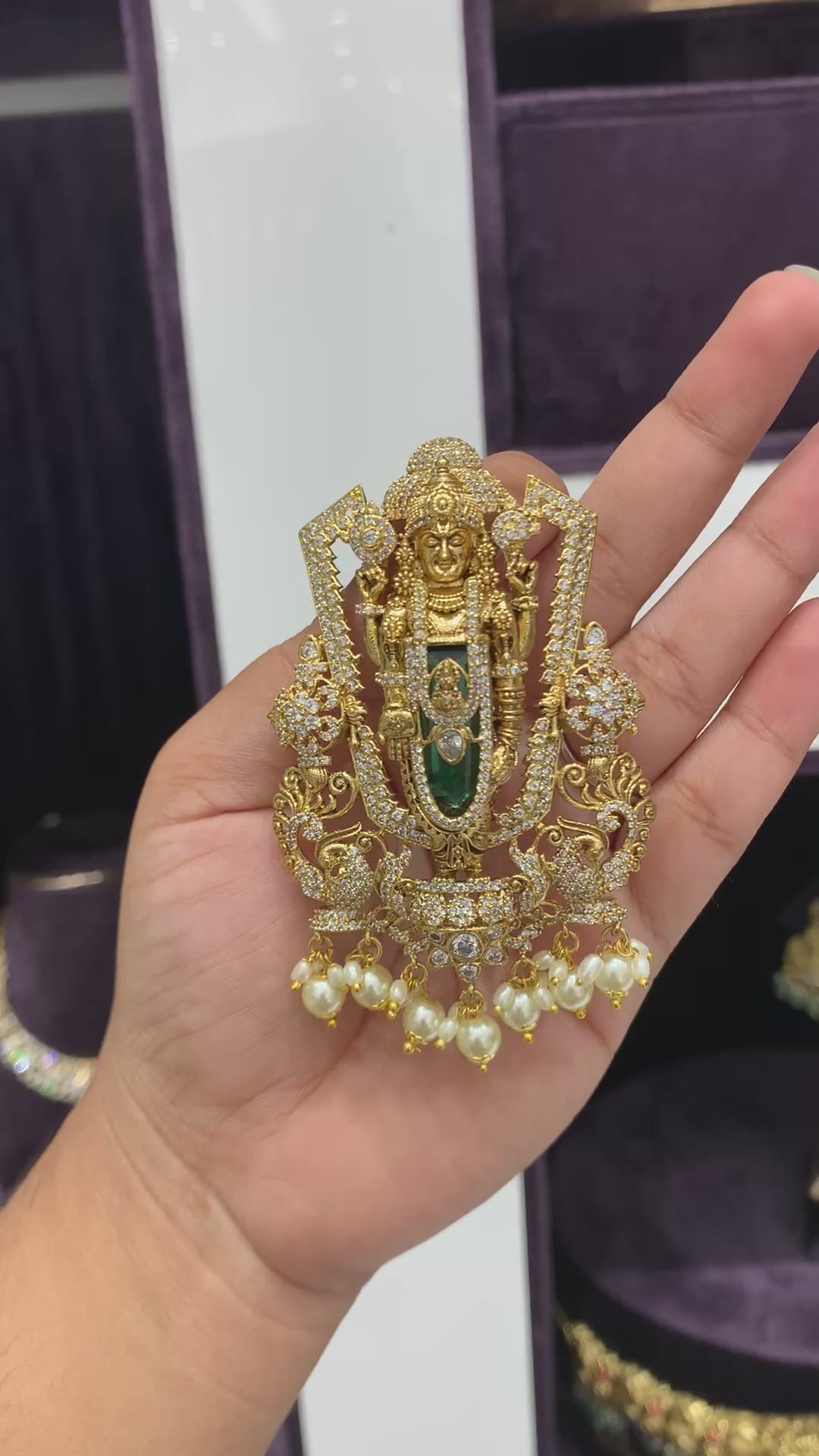 Beautiful balaji pendant with back hook