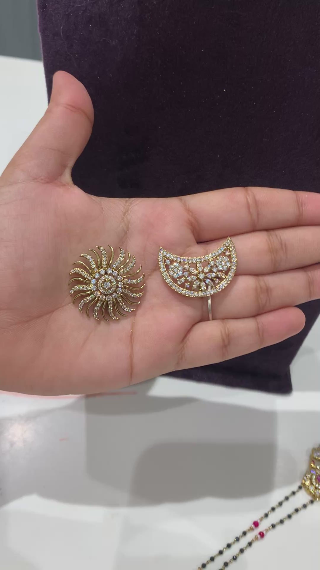 Beautiful sun moon hair accessories with back hook