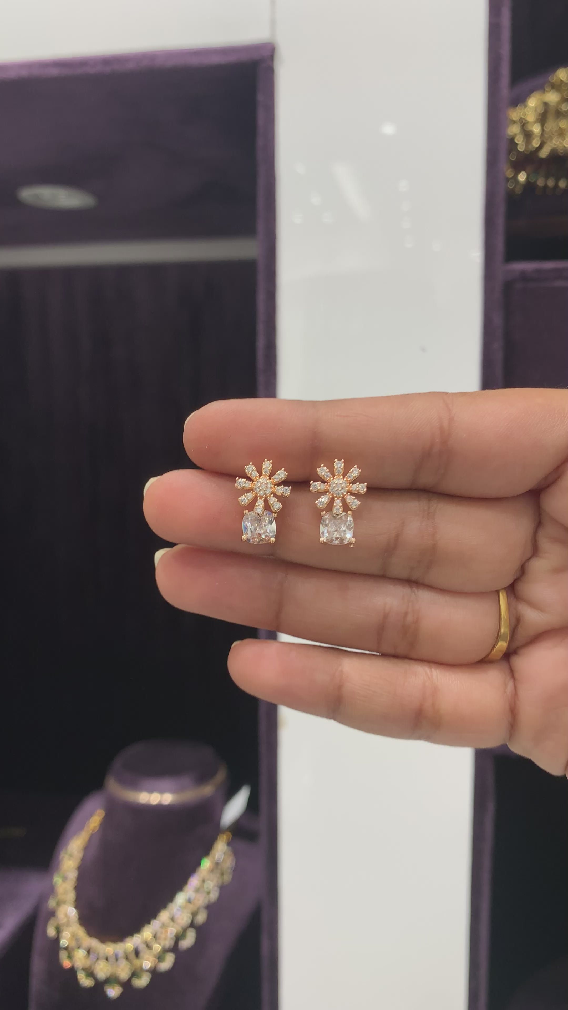 Beautiful Rose Gold Studs