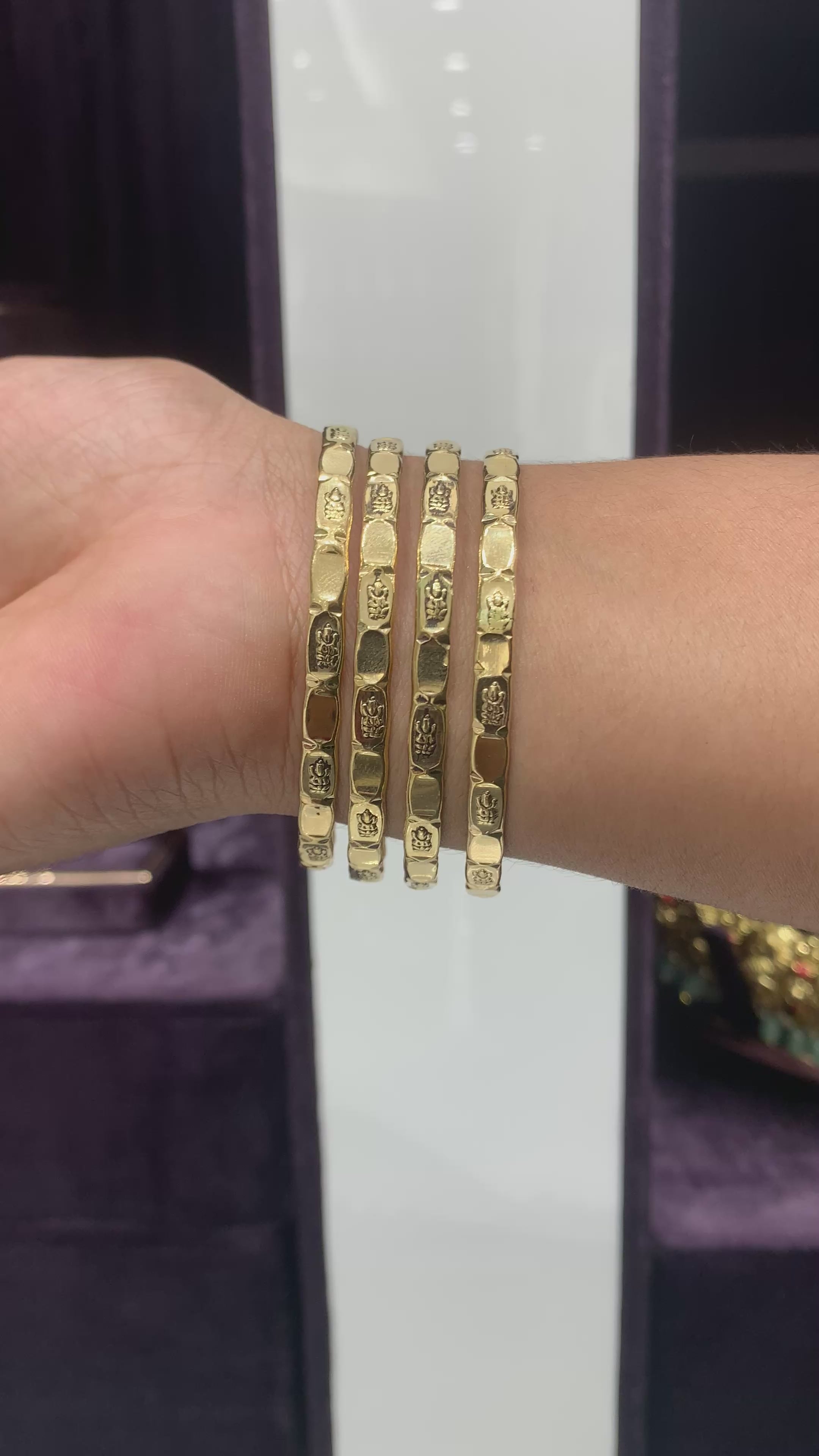 Beautiful panchaloha bangles set of 4