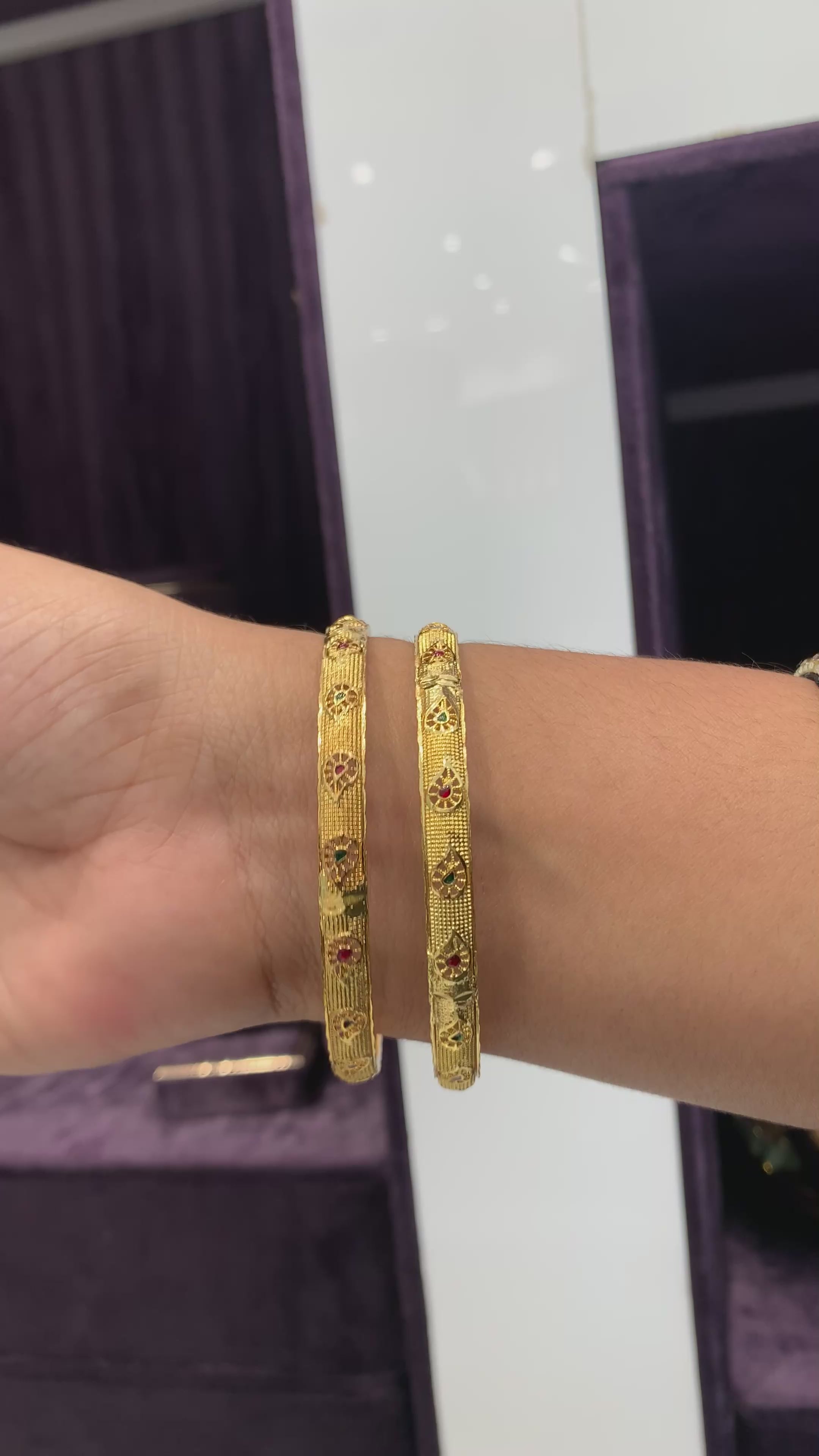 Beautiful gold replica bangles