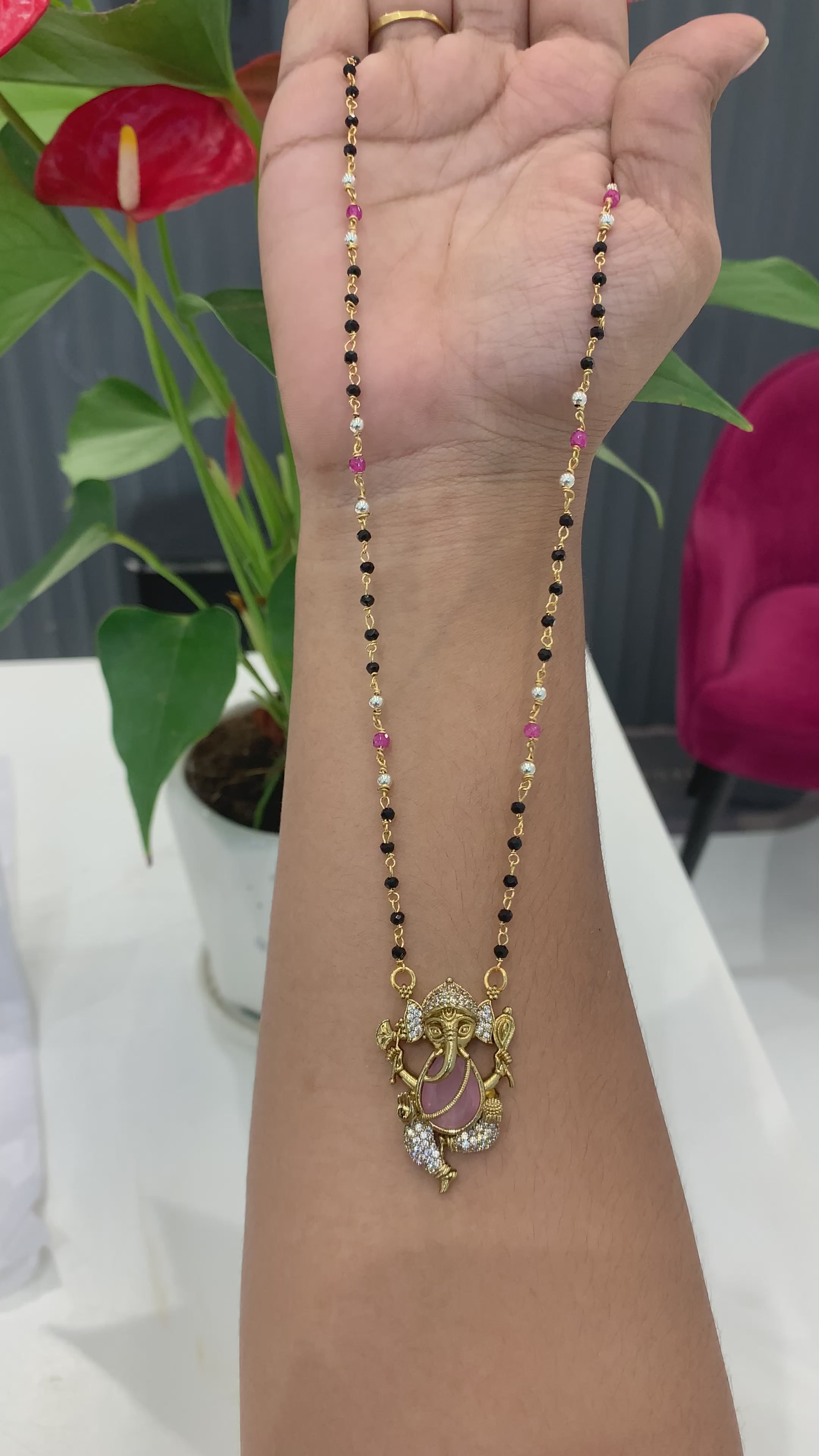 Beautiful Vinayaka Black beads
